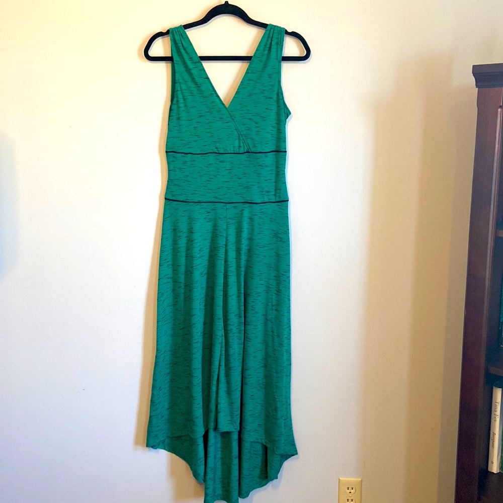 Teal high low dress